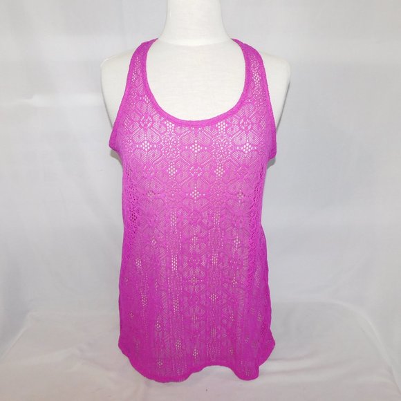 OP Womens 3-5 ( S) Purple Lace Racer Back Coverup - Picture 6 of 7